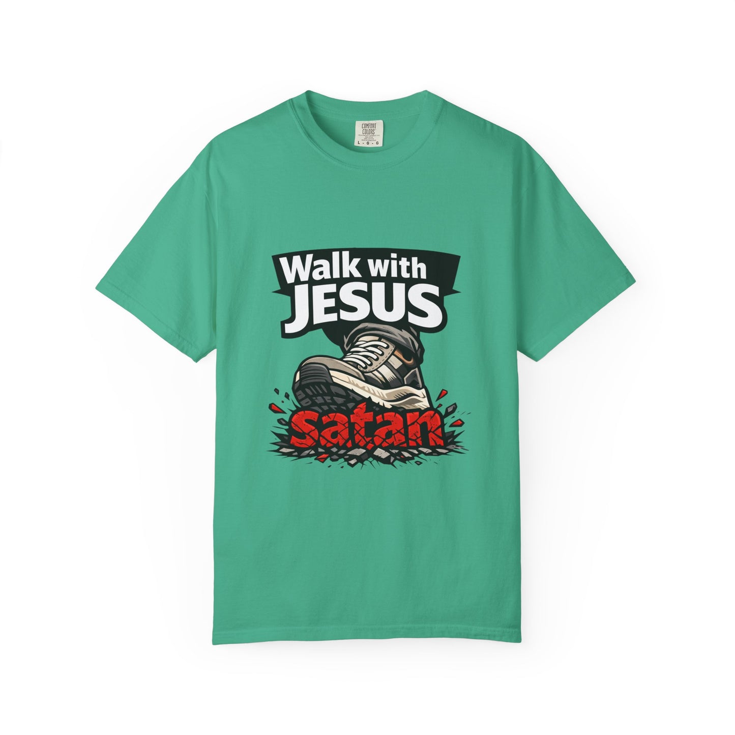 Walk with Jesus sneaker graphic T-shirt | Christian faith tee