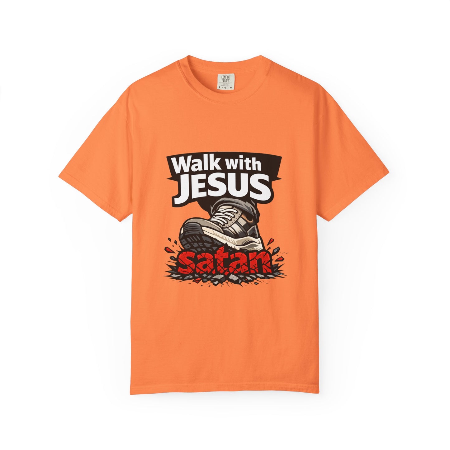 Walk with Jesus sneaker graphic T-shirt | Christian faith tee