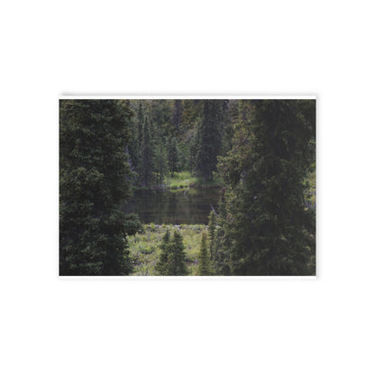 Scenic Forest Lake Holiday Card — Nature Christmas Card (One-Sided)