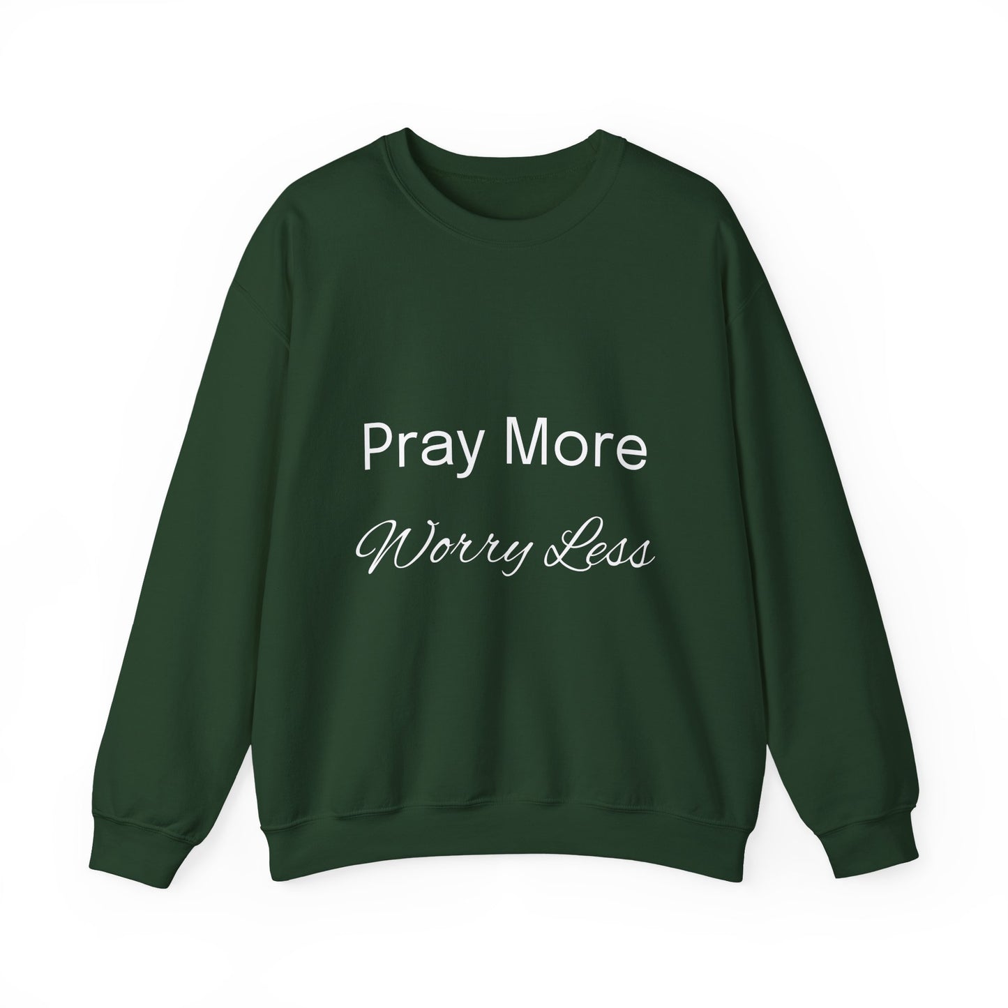 Pray More Dark Colors Unisex Heavy Blend™ Crewneck Sweatshirt