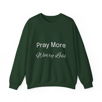 Pray More Dark Colors Unisex Heavy Blend™ Crewneck Sweatshirt