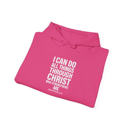 I Can Do All Things Through Christ hoodie | Philippians scripture sweatshirt