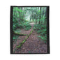 Forest Path Velveteen Plush Blanket — Cozy Woodland Throw for Nature Lovers