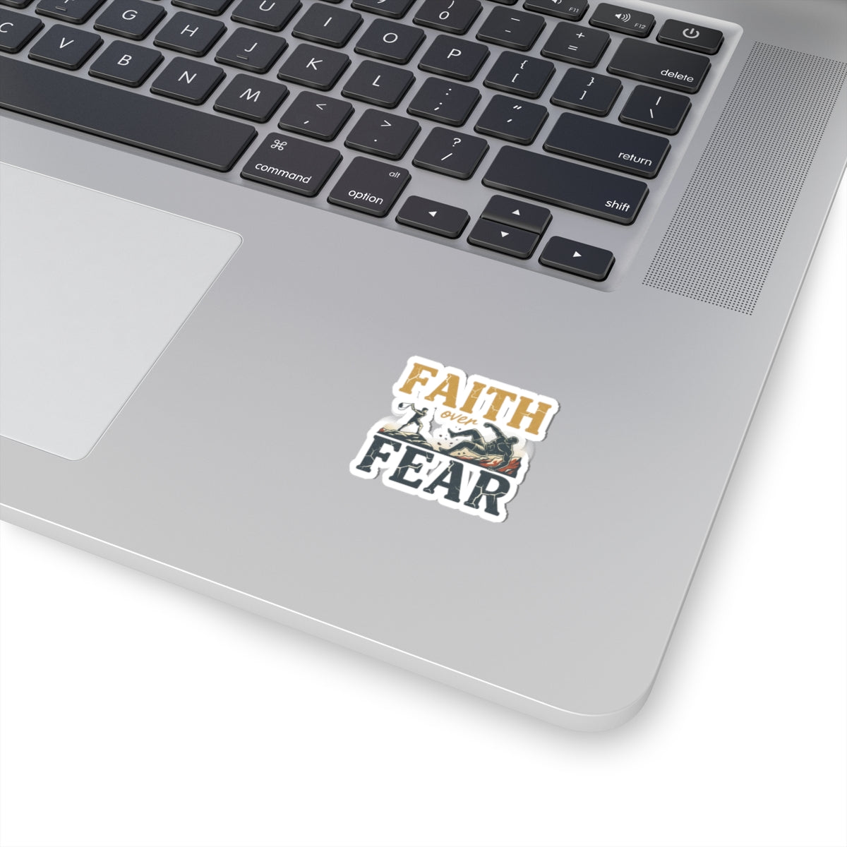 Faith Over Fear Sticker — Inspirational Christian Kiss-Cut Decal for Laptops, Water Bottles & Journals