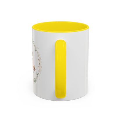 Love One Another Romans 12:10 Coffee Mug | Floral Scripture Wreath
