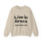 Live in Grace Inspirational Unisex Heavy Blend™ Crewneck Sweatshirt