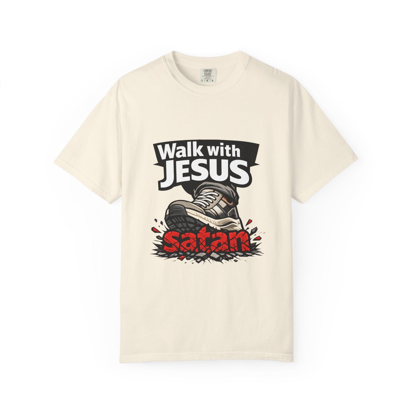 Walk with Jesus sneaker graphic T-shirt | Christian faith tee