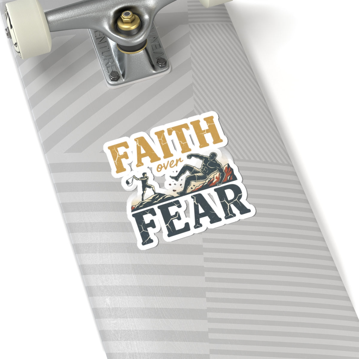 Faith Over Fear Sticker — Inspirational Christian Kiss-Cut Decal for Laptops, Water Bottles & Journals