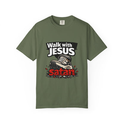 Walk with Jesus sneaker graphic T-shirt | Christian faith tee