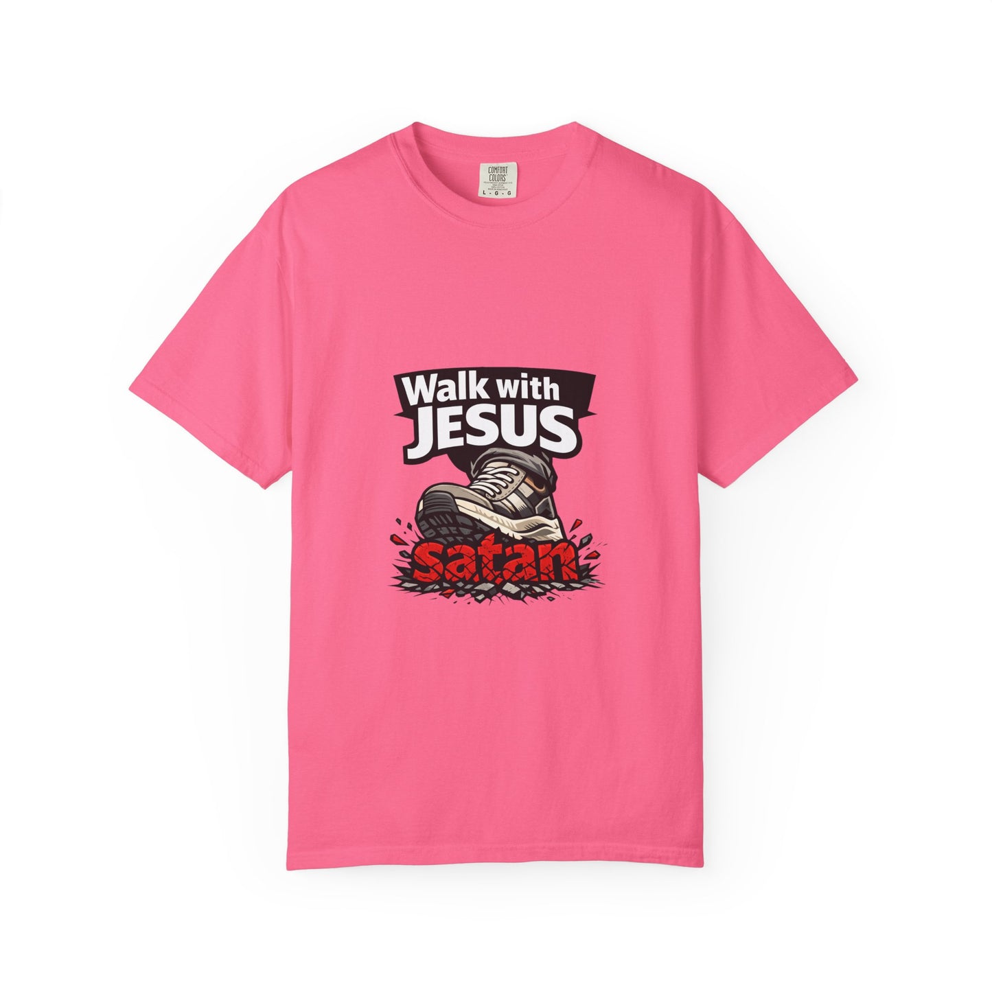 Walk with Jesus sneaker graphic T-shirt | Christian faith tee
