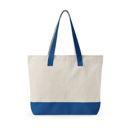 Canvas Tote Bag – “All You Need Is Love” Floral Zippered Tote