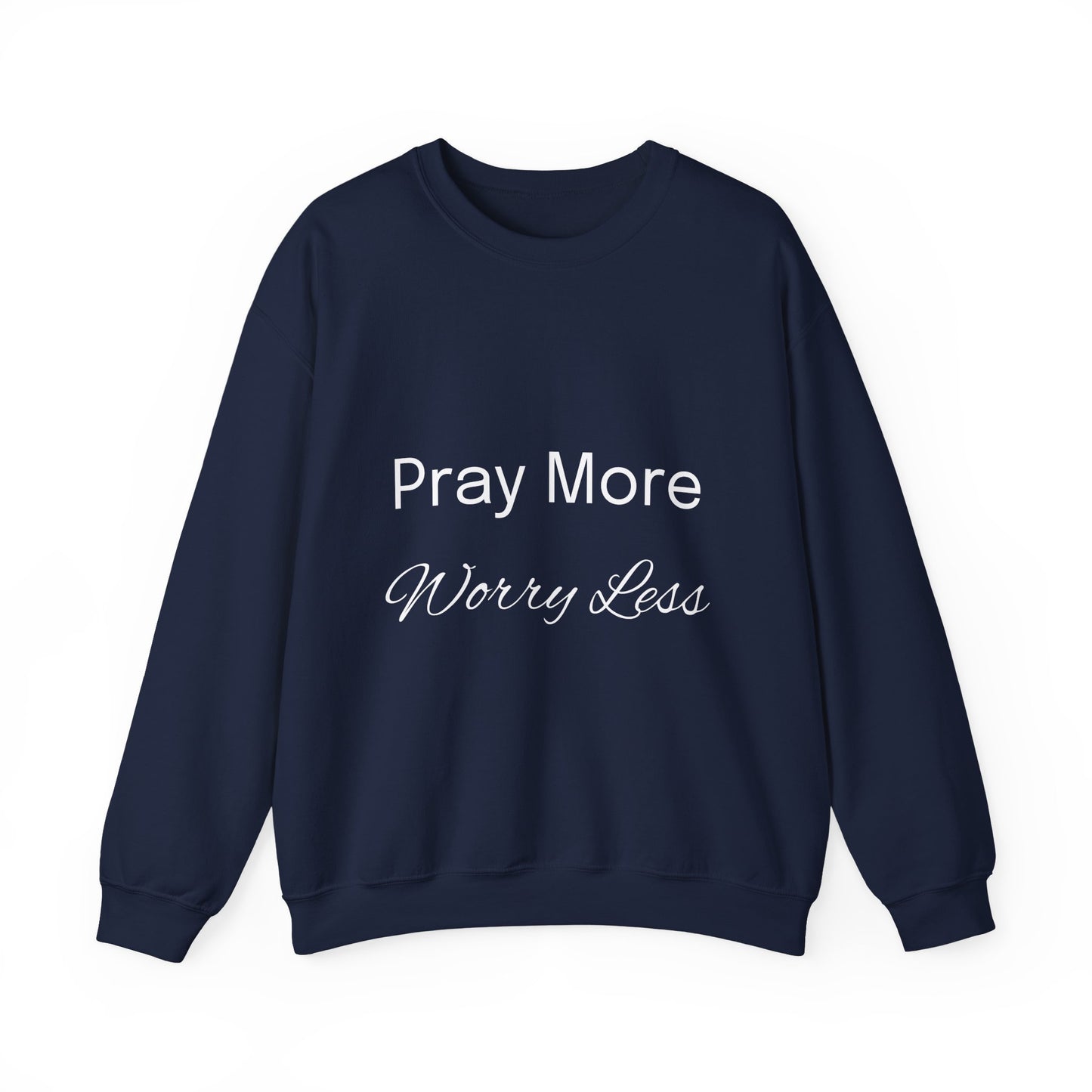 Pray More Dark Colors Unisex Heavy Blend™ Crewneck Sweatshirt