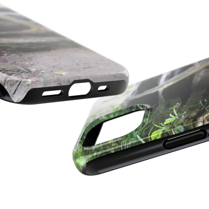 Forest Trail Tough Phone Case — Rugged Nature Phone Cover with Rock Steps Design