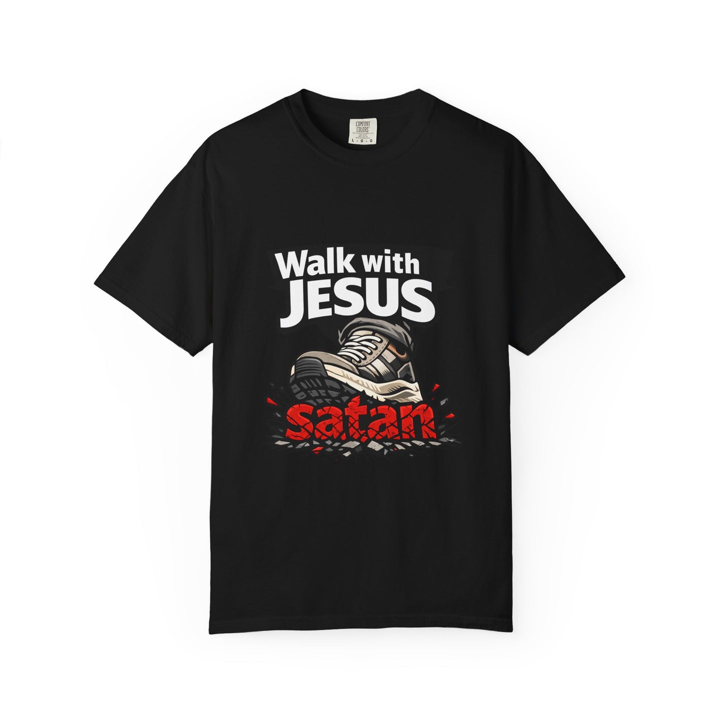 Walk with Jesus sneaker graphic T-shirt | Christian faith tee