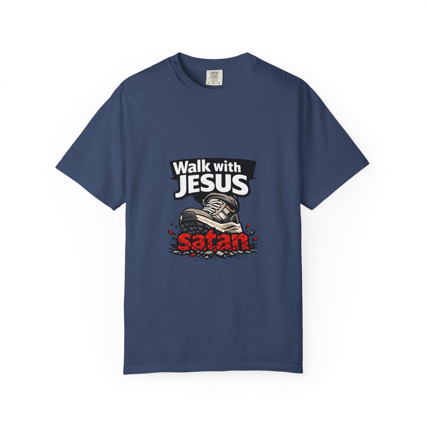 Walk with Jesus sneaker graphic T-shirt | Christian faith tee