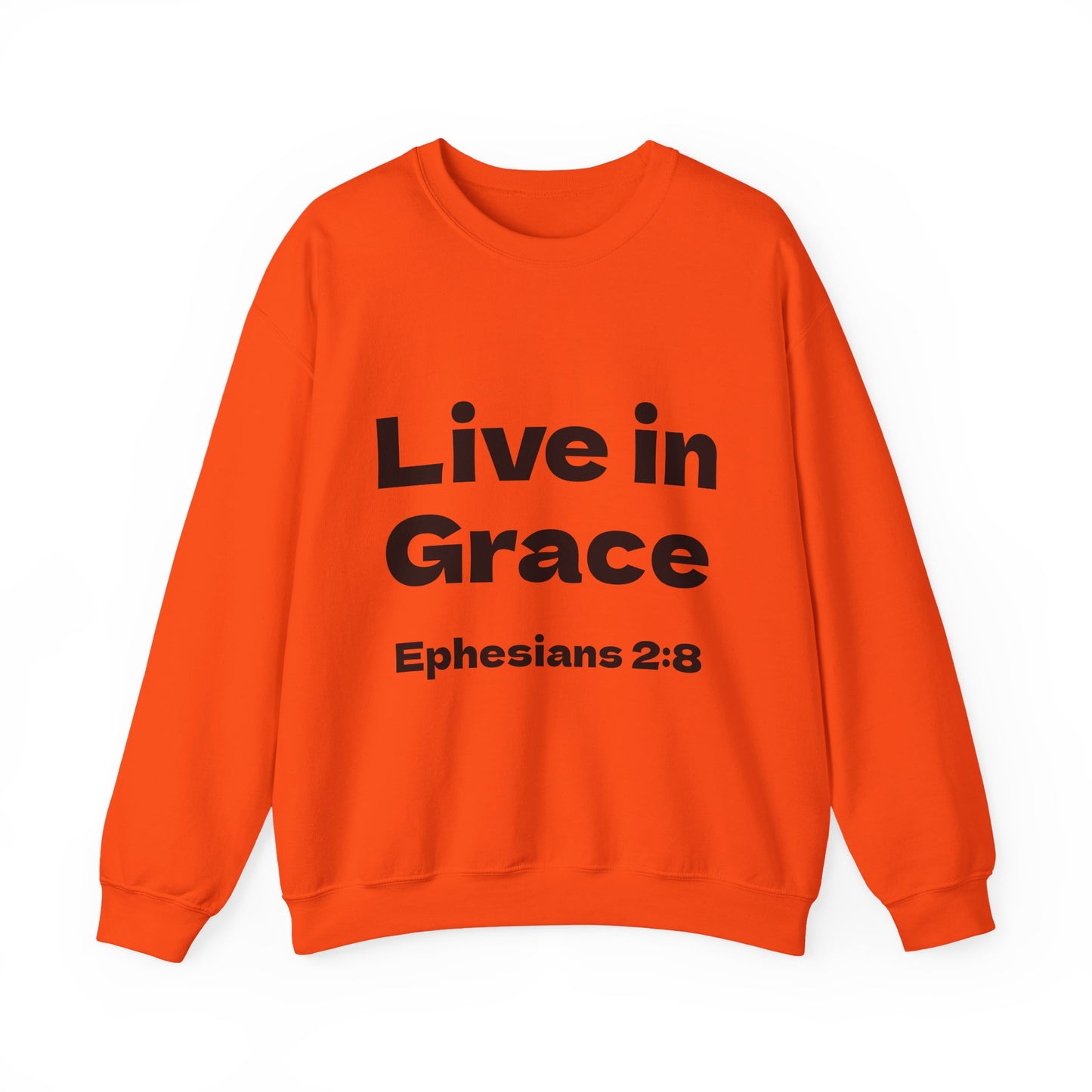 Live in Grace Inspirational Unisex Heavy Blend™ Crewneck Sweatshirt