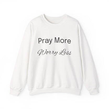 Pray More Light Colors Unisex Heavy Blend™ Crewneck Sweatshirt