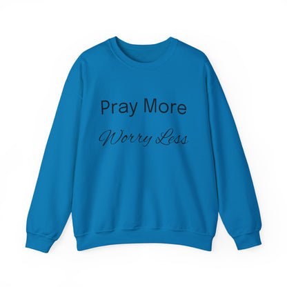 Pray More Light Colors Unisex Heavy Blend™ Crewneck Sweatshirt