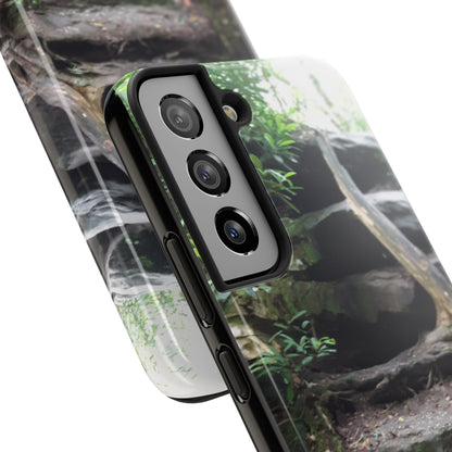 Forest Trail Tough Phone Case — Rugged Nature Phone Cover with Rock Steps Design