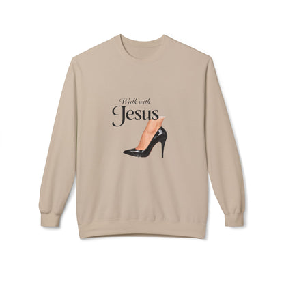 Walk with Jesus high heel graphic Sweatshirt | Christian faith design