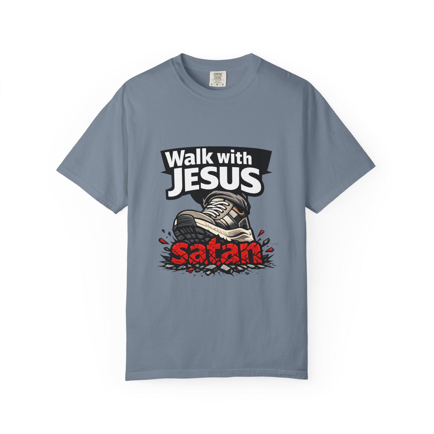 Walk with Jesus sneaker graphic T-shirt | Christian faith tee