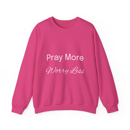 Pray More Dark Colors Unisex Heavy Blend™ Crewneck Sweatshirt