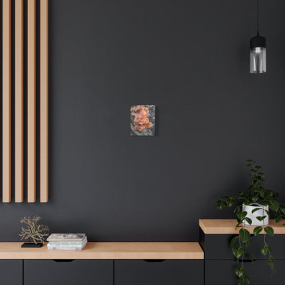 Orange Shelf Mushroom Canvas Print — Rustic Nature Wall Art
