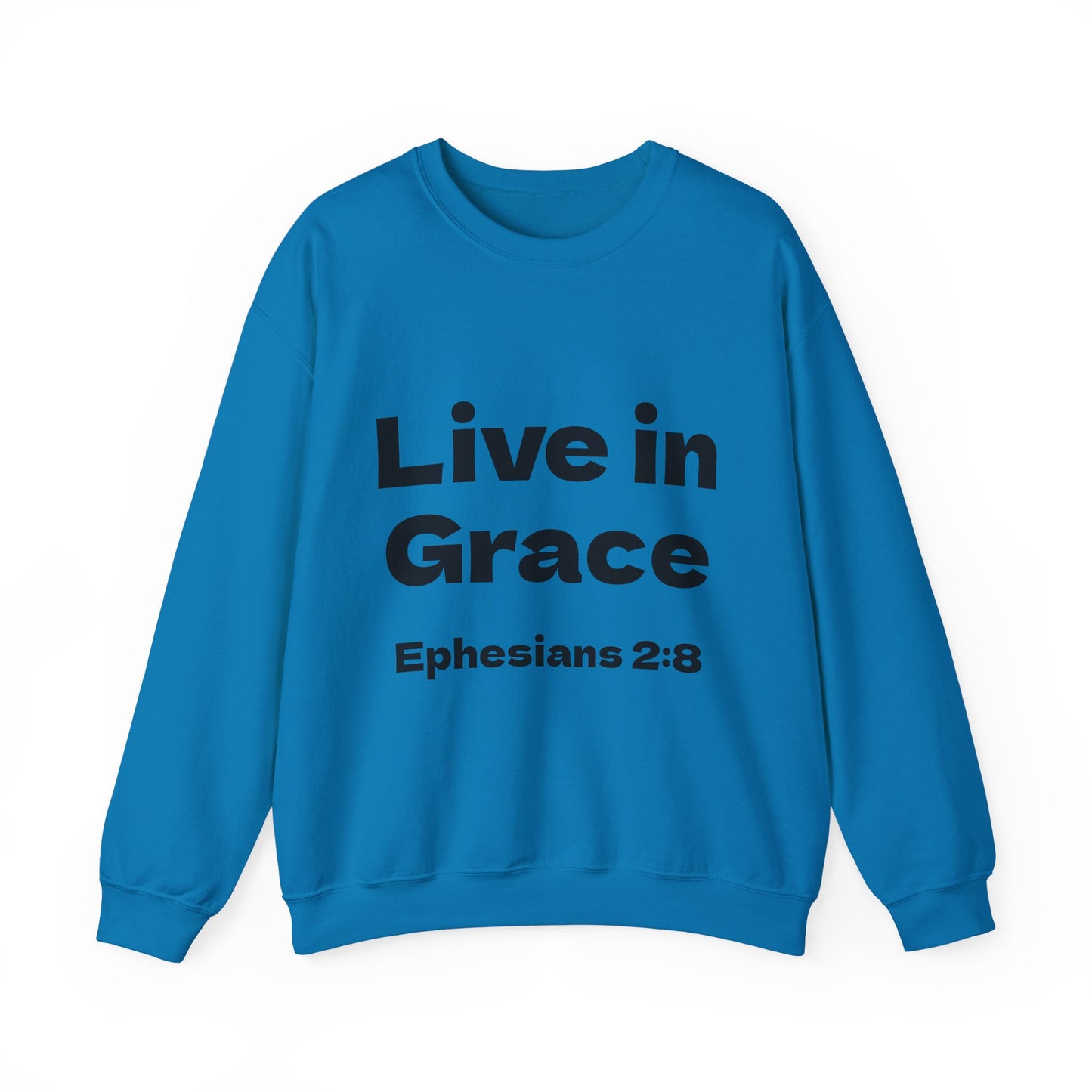 Live in Grace Inspirational Unisex Heavy Blend™ Crewneck Sweatshirt