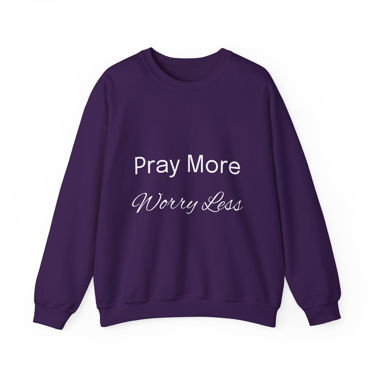 Pray More Dark Colors Unisex Heavy Blend™ Crewneck Sweatshirt