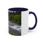 Mountain River Accent Coffee Mug — Scenic Cabin Stream Nature Gift
