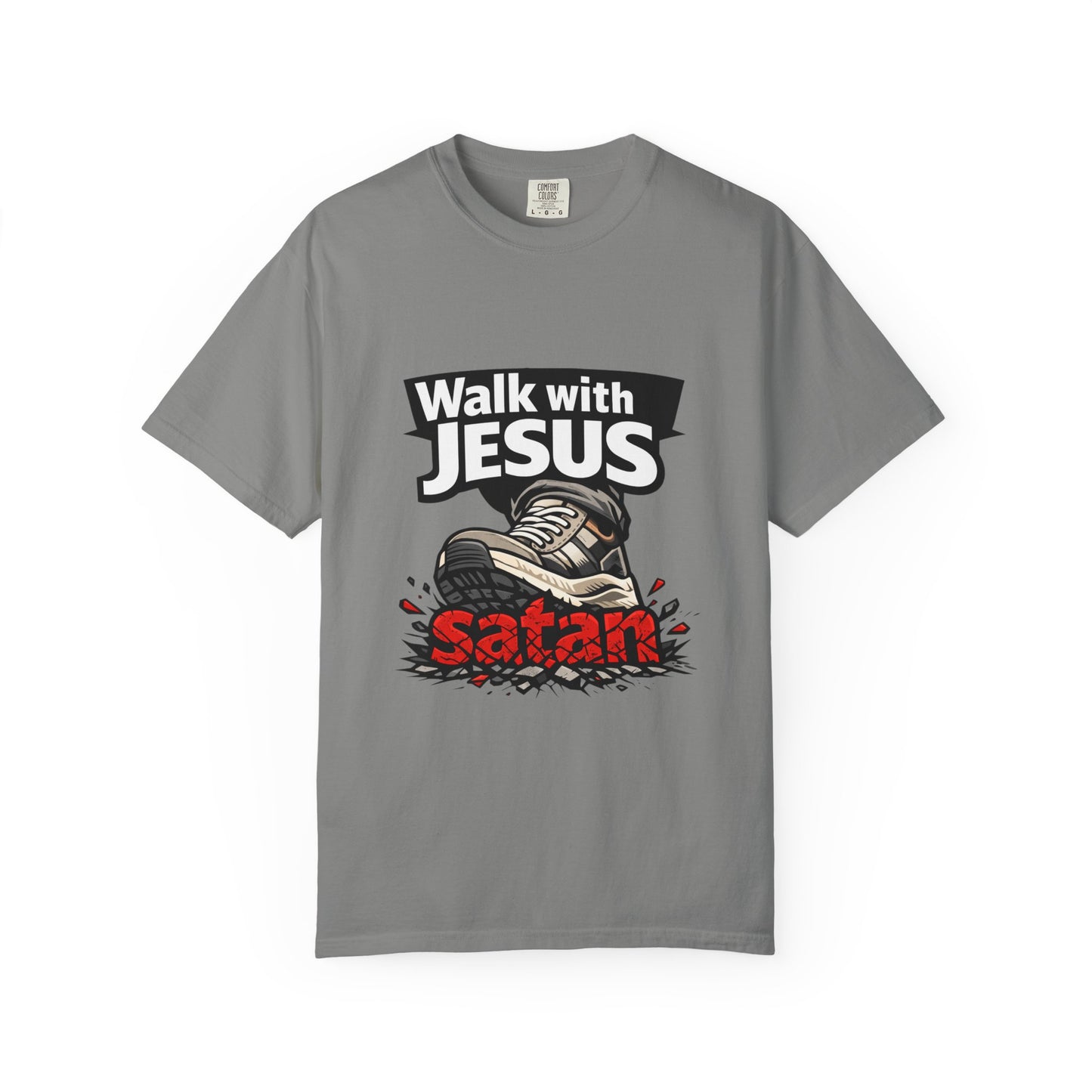 Walk with Jesus sneaker graphic T-shirt | Christian faith tee