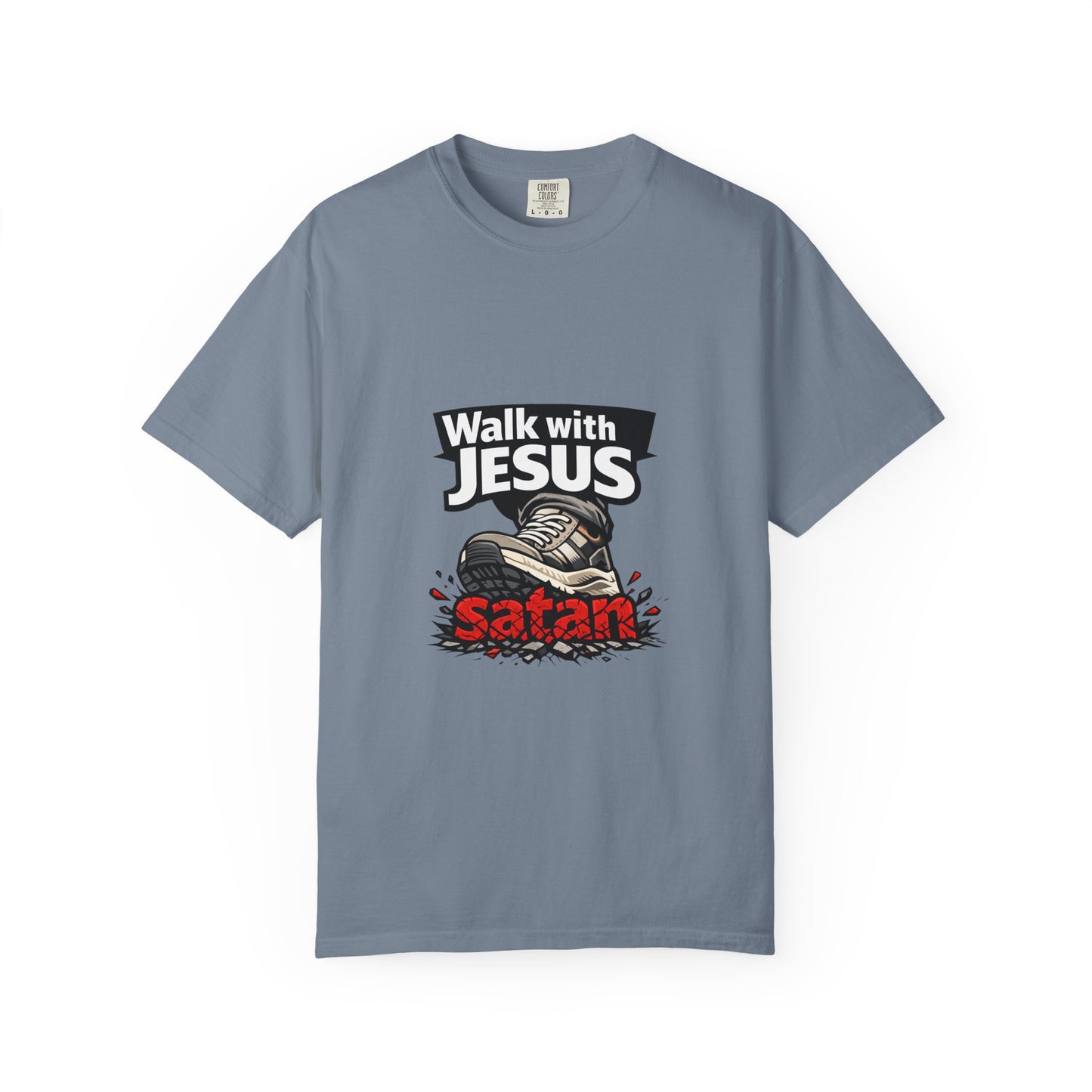 Walk with Jesus sneaker graphic T-shirt | Christian faith tee