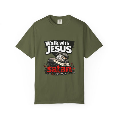Walk with Jesus sneaker graphic T-shirt | Christian faith tee