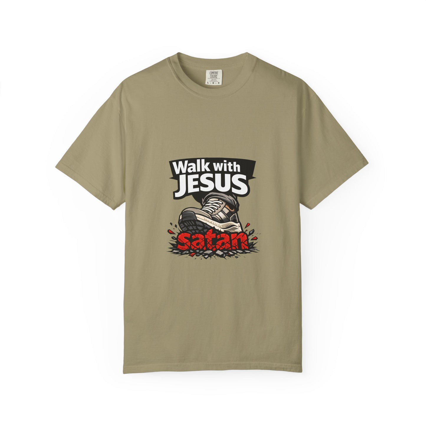 Walk with Jesus sneaker graphic T-shirt | Christian faith tee