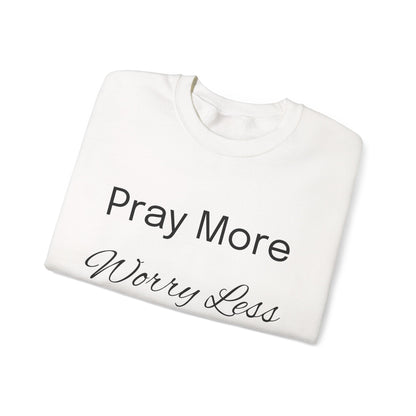 Pray More Light Colors Unisex Heavy Blend™ Crewneck Sweatshirt
