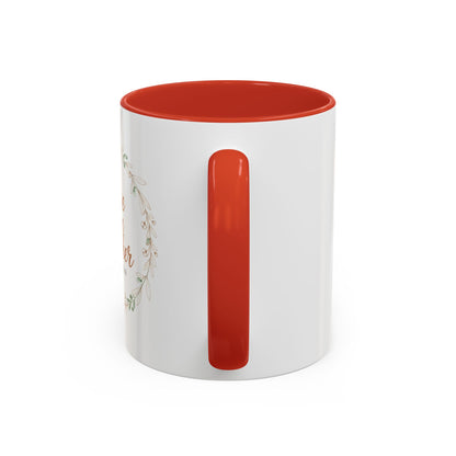 Love One Another Romans 12:10 Coffee Mug | Floral Scripture Wreath