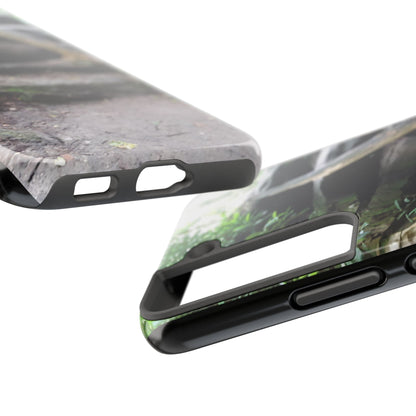 Forest Trail Tough Phone Case — Rugged Nature Phone Cover with Rock Steps Design