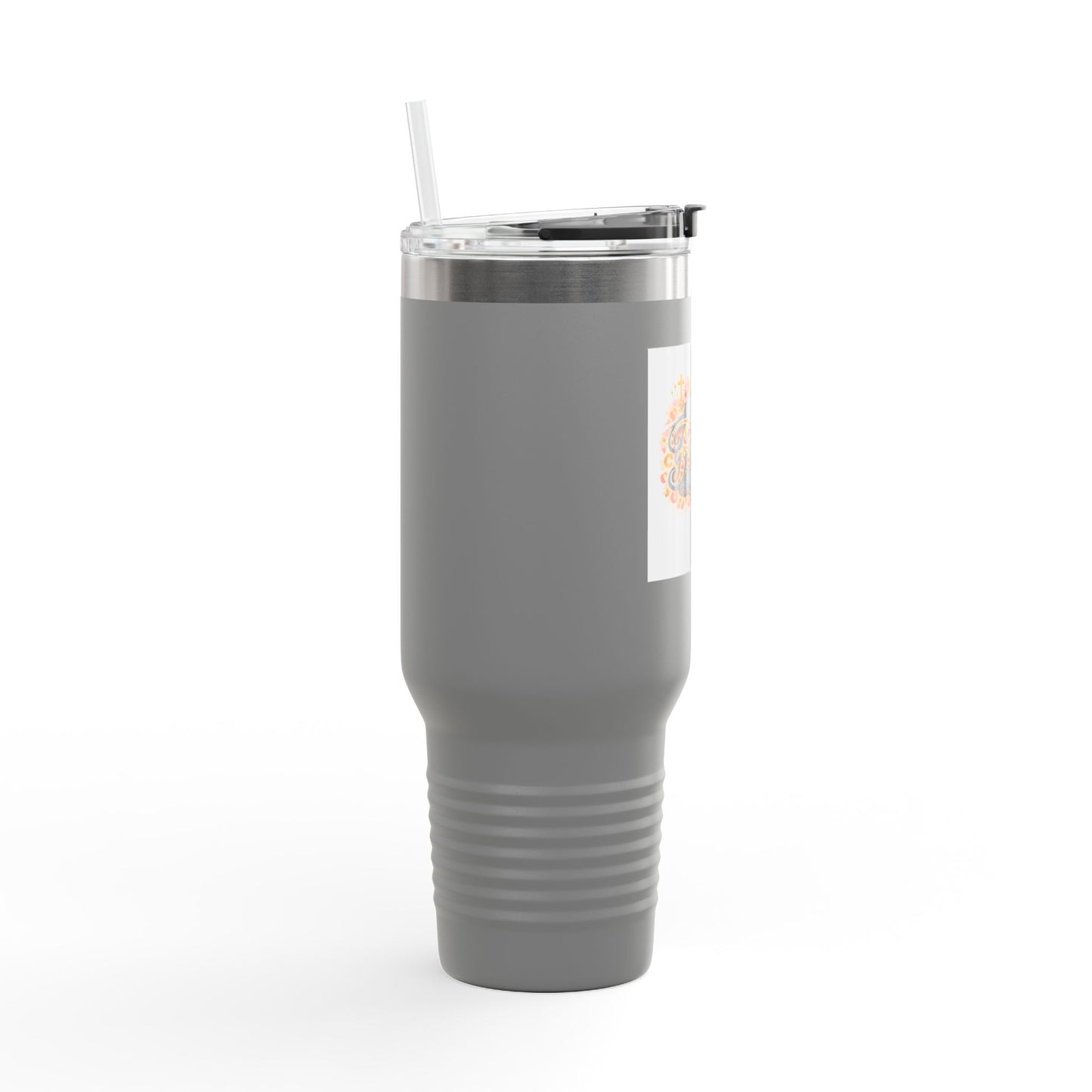 40oz Insulated Travel Mug — Faith Floral Design (Built on Faith)