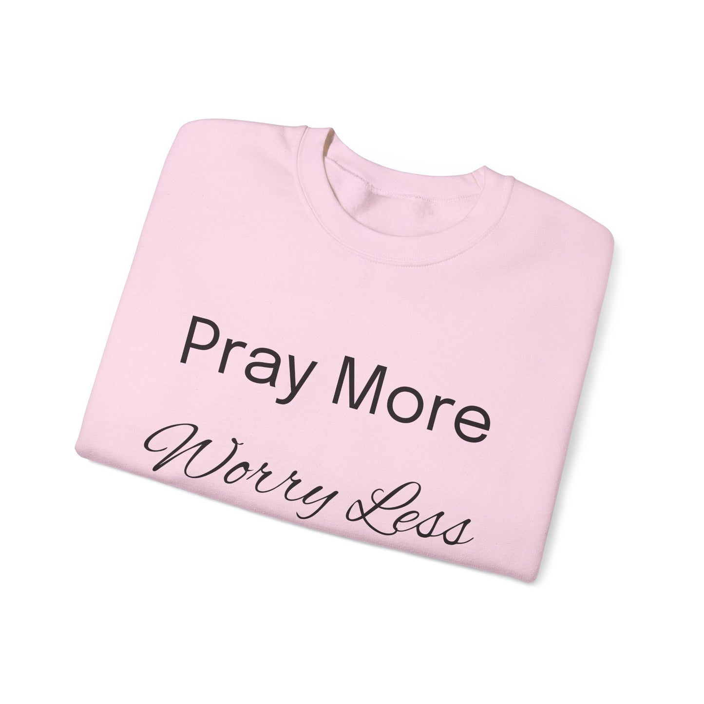 Pray More Light Colors Unisex Heavy Blend™ Crewneck Sweatshirt