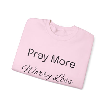 Pray More Light Colors Unisex Heavy Blend™ Crewneck Sweatshirt