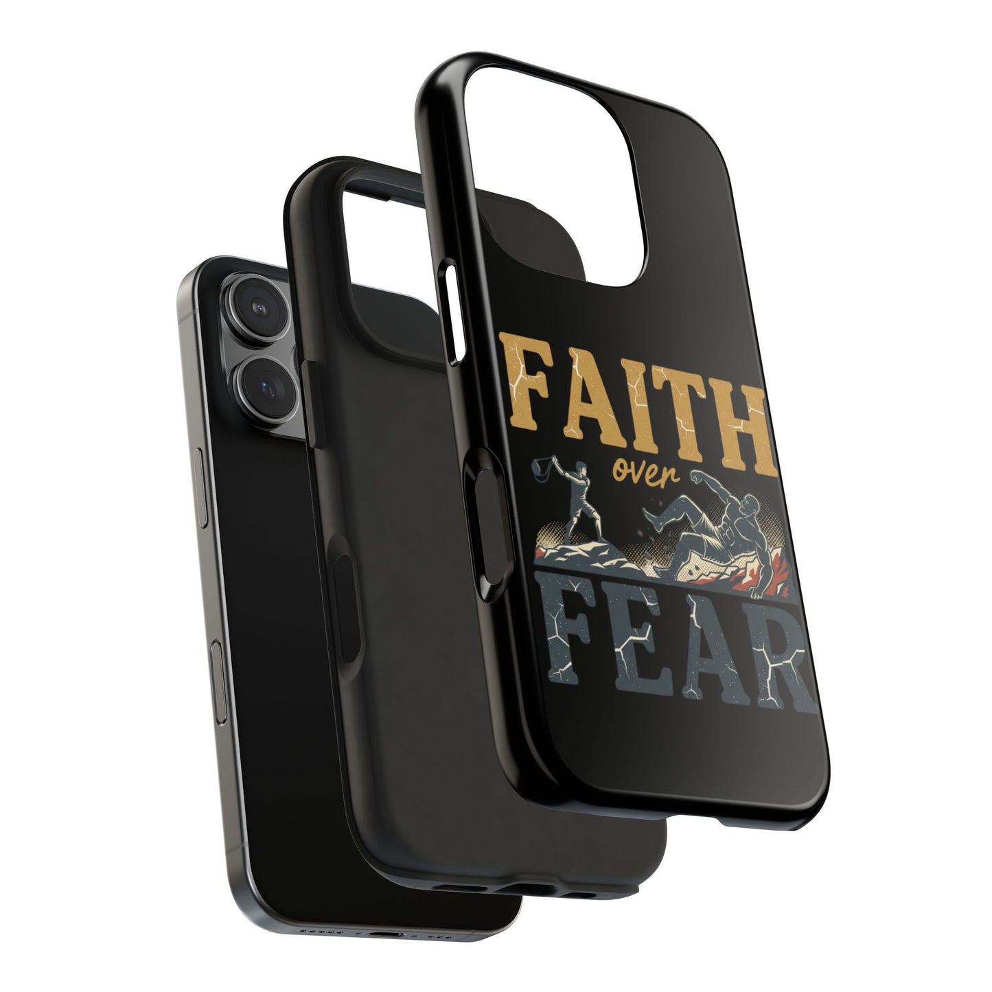 Faith Over Fear Tough Phone Case — Inspirational Christian Protective Phone Cover