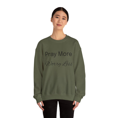 Pray More Light Colors Unisex Heavy Blend™ Crewneck Sweatshirt