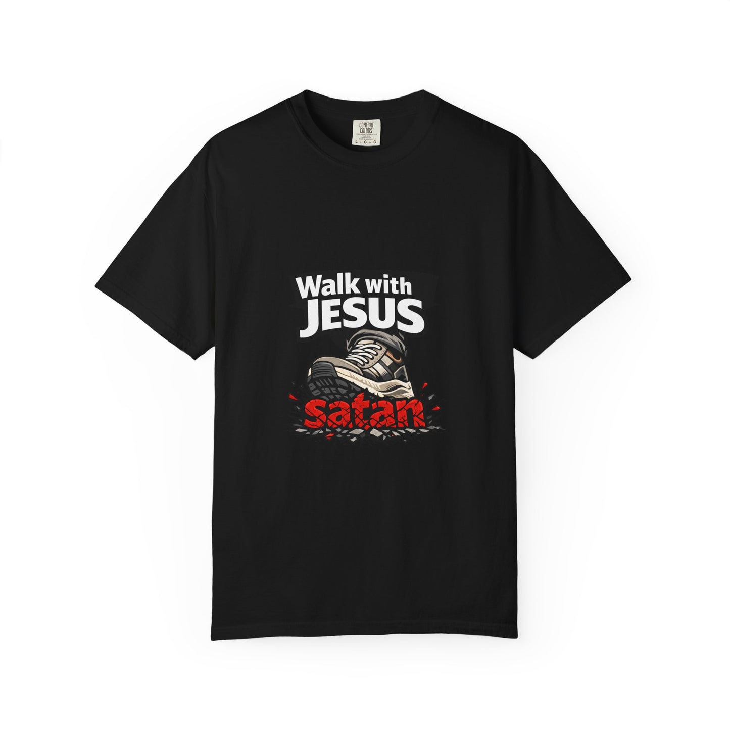 Walk with Jesus sneaker graphic T-shirt | Christian faith tee