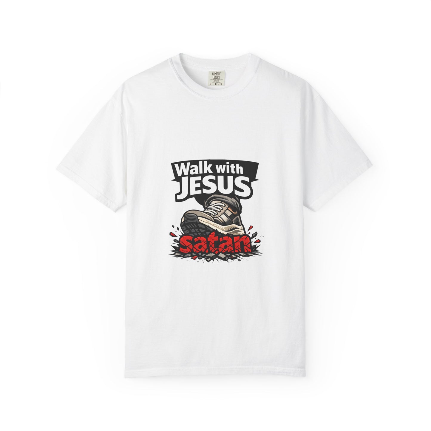 Walk with Jesus sneaker graphic T-shirt | Christian faith tee