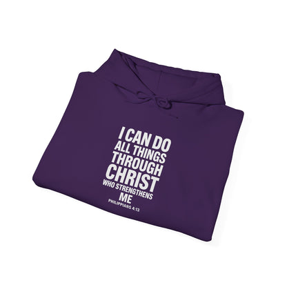 I Can Do All Things Through Christ hoodie | Philippians scripture sweatshirt