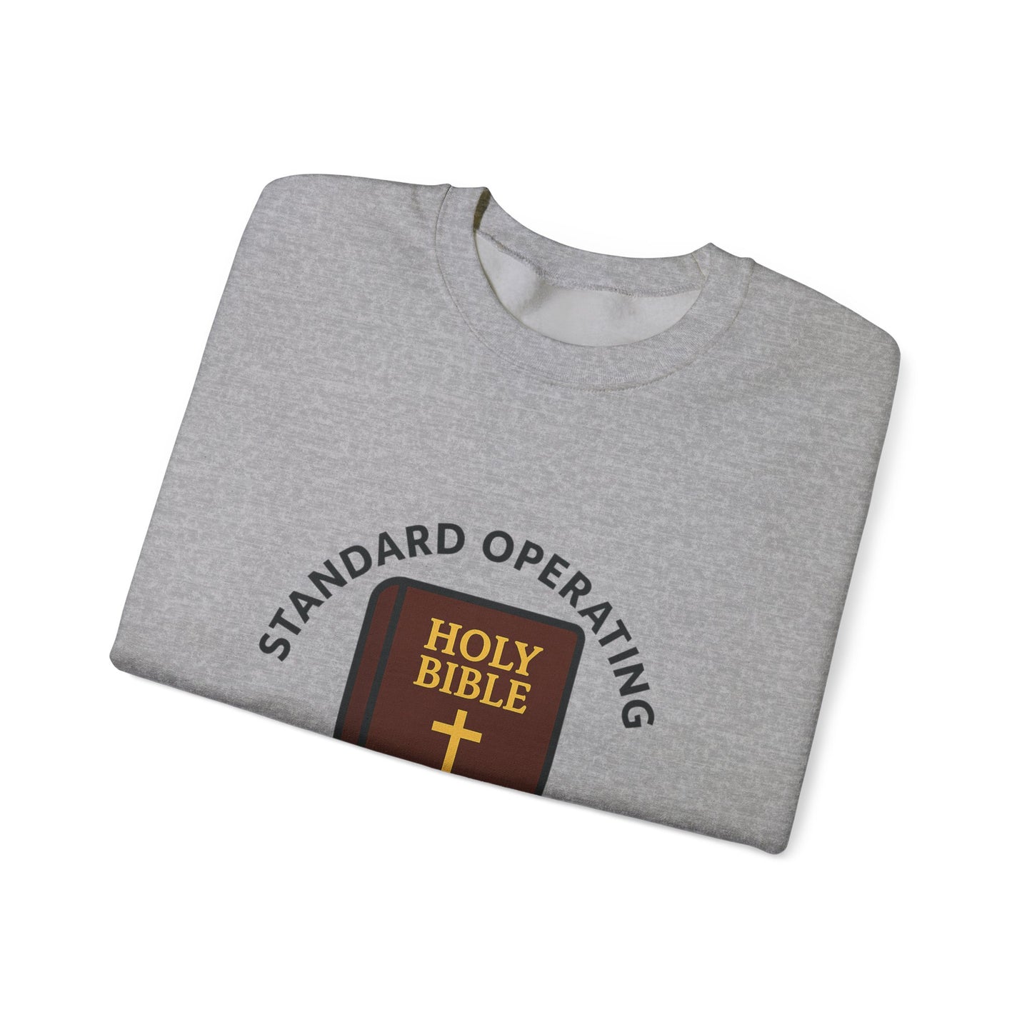 Crewneck Sweatshirt — "Standard Operating Procedures" Holy Bible Graphic
