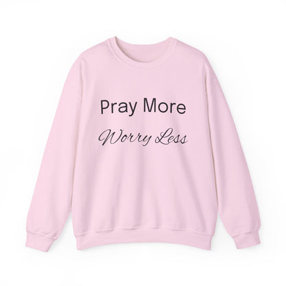 Pray More Light Colors Unisex Heavy Blend™ Crewneck Sweatshirt