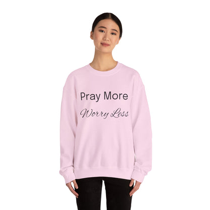Pray More Light Colors Unisex Heavy Blend™ Crewneck Sweatshirt