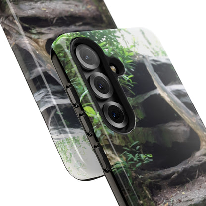 Forest Trail Tough Phone Case — Rugged Nature Phone Cover with Rock Steps Design