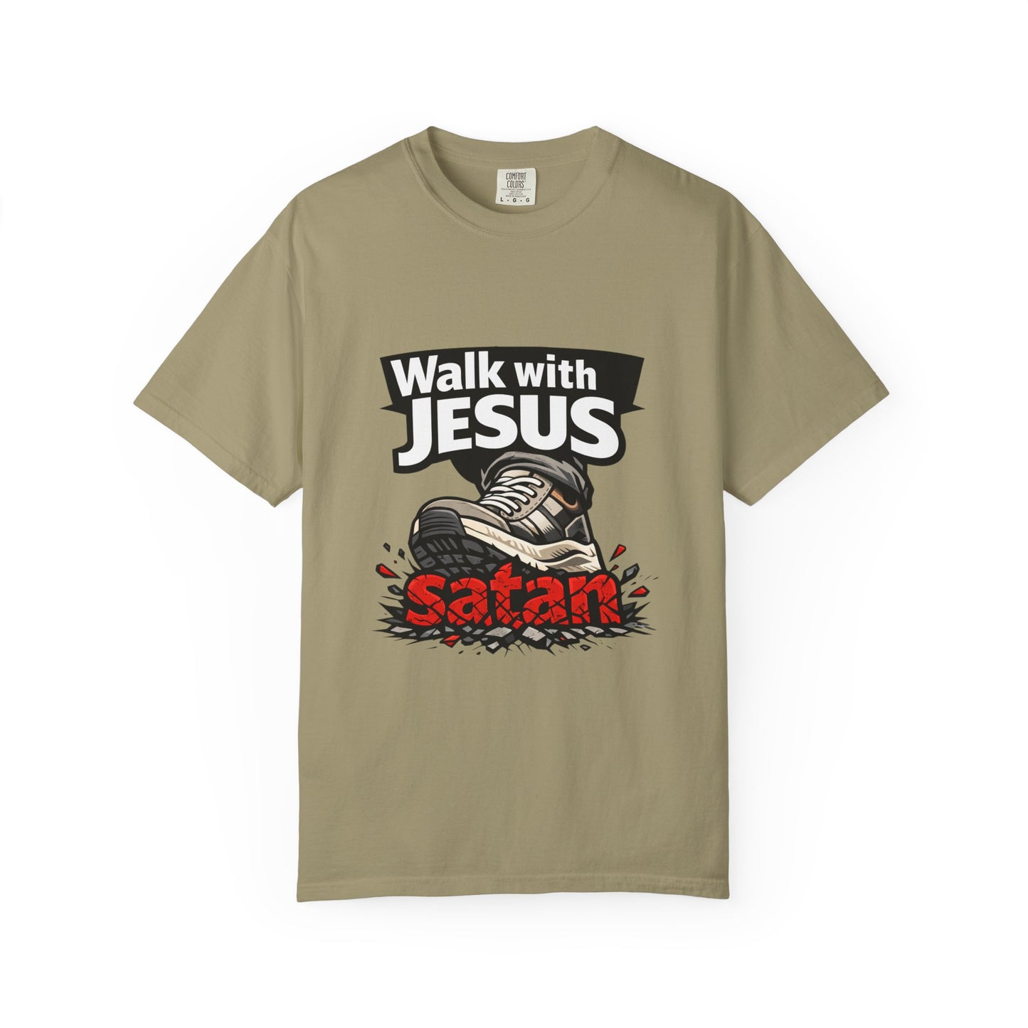 Walk with Jesus sneaker graphic T-shirt | Christian faith tee